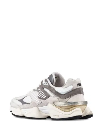 New Balance Grey Low Top Sneakers With Logo Detail On The Side In Suede And Tech Fabric Man In White