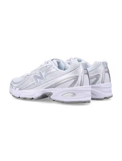 New Balance Breathable Mesh Sneakers With Durable Overlays In White