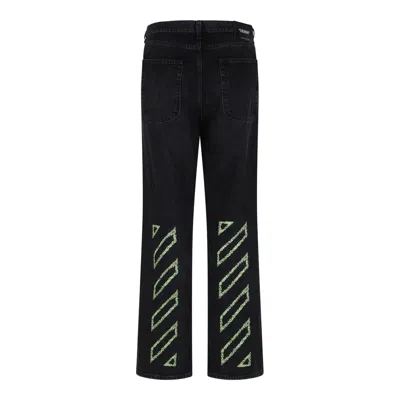 Off-white Padded Straight-leg Trousers In Black