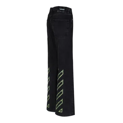 Off-white Padded Straight-leg Trousers In Black
