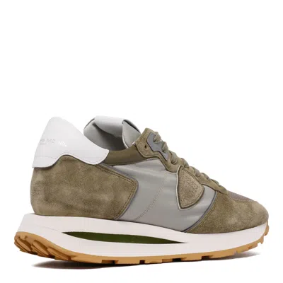 Philippe Model Paris Mondial Vert Nylon Sneakers In Multi