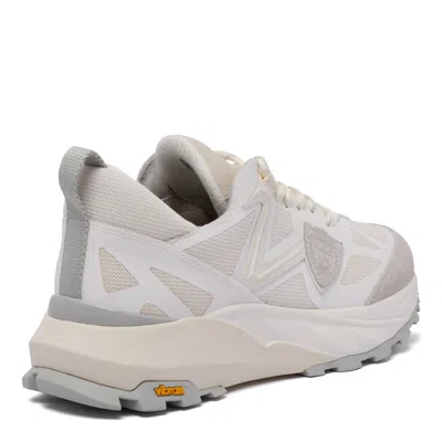 Philippe Model Paris White Nylon Leather Sneakers In White