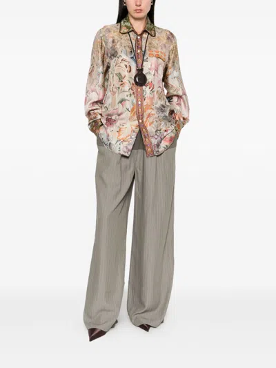 Pierre-louis Mascia Pierre Louis Mascia Printed Silk Shirt