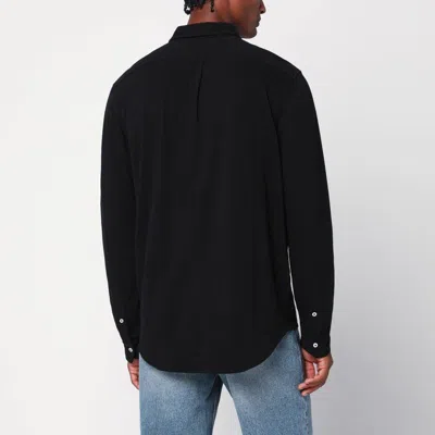Polo Ralph Lauren Black Featherweight Mesh Shirt In Black