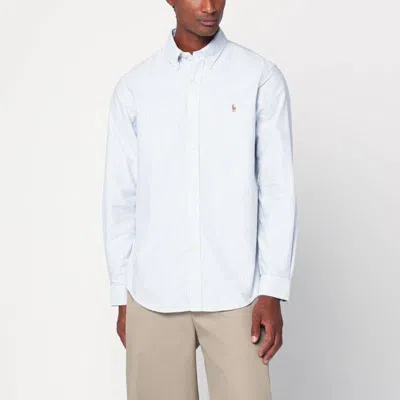 Polo Ralph Lauren Striped Shirt Custom Fit Collar In Blue