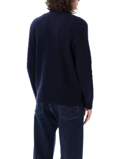 Polo Ralph Lauren Cable Knit Turtleneck Sweater In Blue