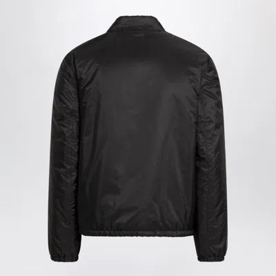 Prada Triangle Logo Re-nylon Padded Jacket In Black