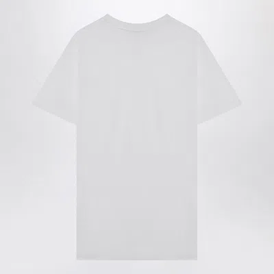 Prada White T-shirt With Triangle Logo In White