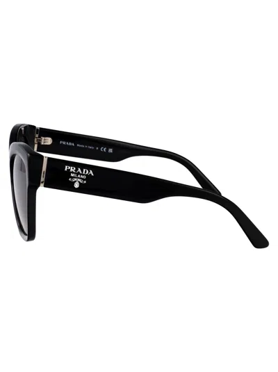 Prada Black Acetate Sunglasses In Black