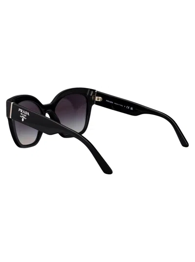 Prada Black Acetate Sunglasses In Black