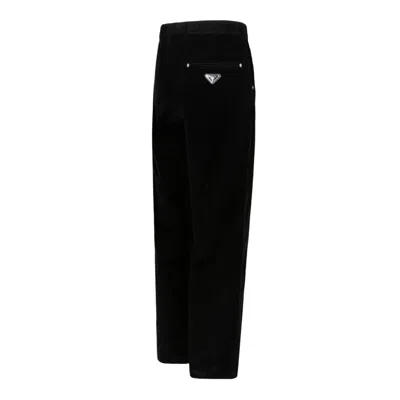 Prada Mid-rise Tapered Denim Jeans In Black