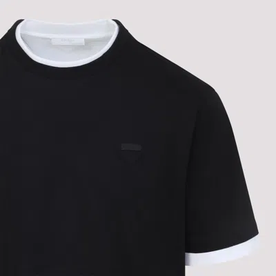 Prada Short Sleeves Crewneck T-shirt In Black