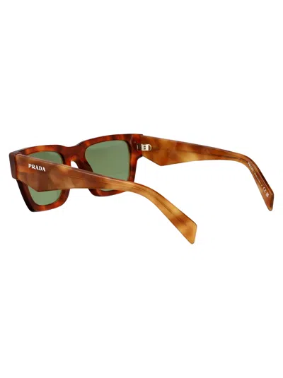 Prada Cognac Tortoise Acetate Sunglasses In Brown