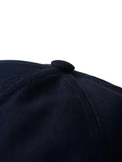 Prada Cotton Baseball Hat In Blue