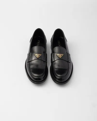 Prada Mocassini Spazzolato In Black