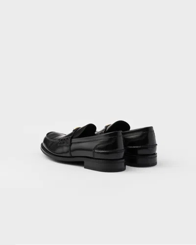 Prada Mocassini Spazzolato In Black