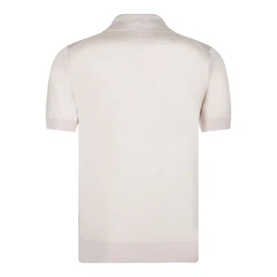 Prada Natural Silk T-shirts And Polos In White