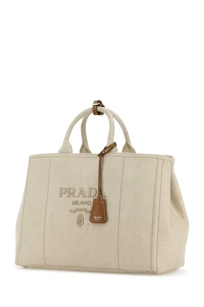 Prada Extra Large Shopping In Brown