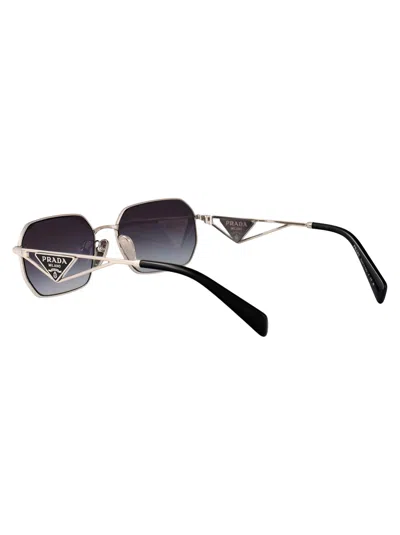 Prada Silver Metal Sunglasses In Metallic