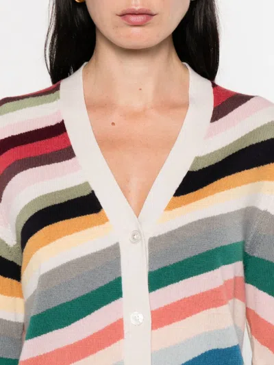 Ps By Paul Smith Ps Paul Smith Striped Wool Cardigan In Multi