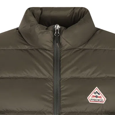 Pyrenex Black Khaki Polyamide Jackets In Green