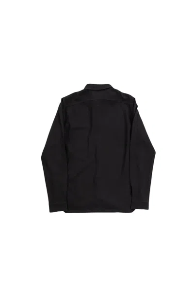 Rick Owens Double-pocket Long-sleeve Shirt In Black
