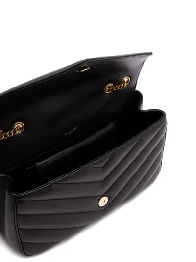 Saint Laurent Loulou Medium Ysl Chain Shoulder Bag In Quilted Leather