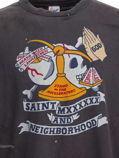 Saint Mxxxxxx X Neighborhood Graphic-print T-shirt In Multi