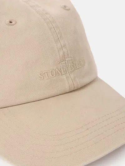 Stone Island 9100002 Brushed Cotton Gabardine In Neutral