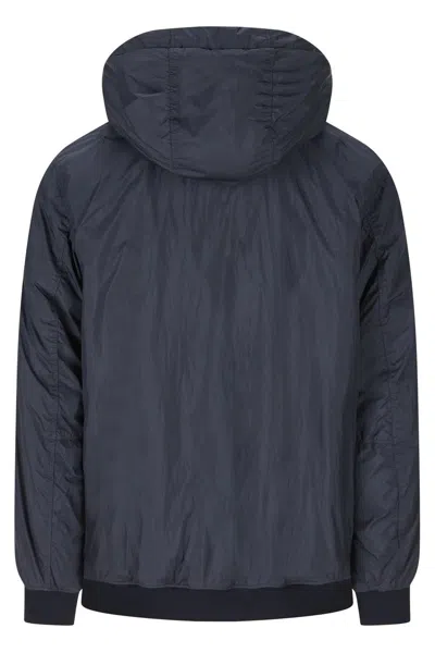 Stone Island Padded Jacket With Drip-proof And Wind-resistant In Blue