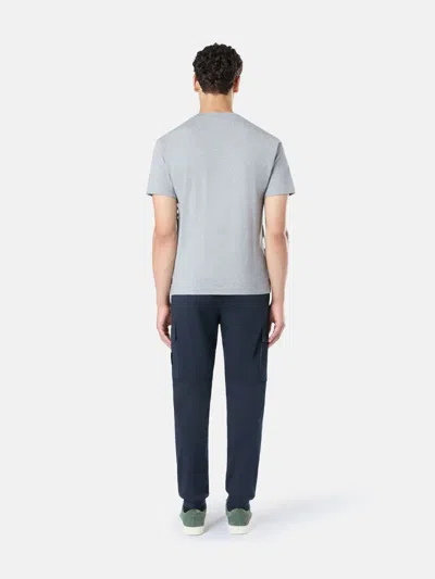 Stone Island Logo Patch Crewneck T-shirt In Gray