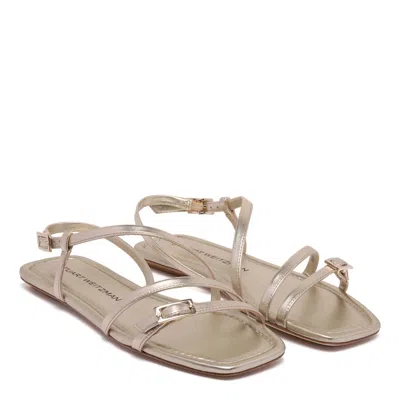 Stuart Weitzman Woman Sandals Platinum Size 7.5 Synthetisches Material In Silver