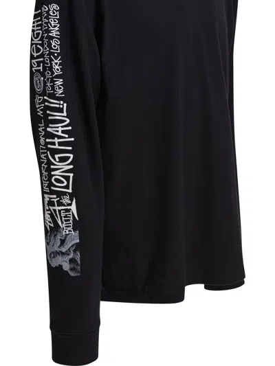Stussy Long Haul Ls Tee In Black