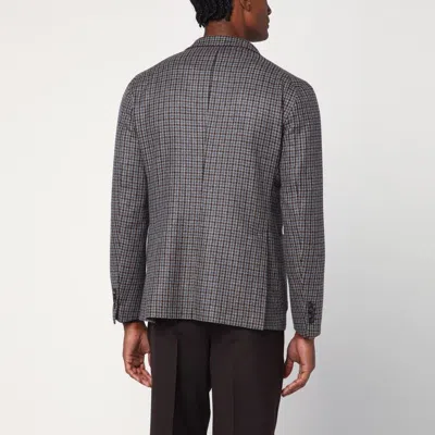 Tagliatore Houndstooth Single-breasted Blazer In Gray