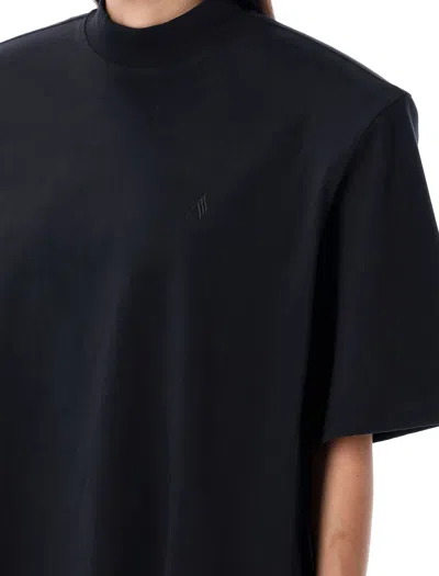 Attico The  Matte Black Cotton T-shirts In Black
