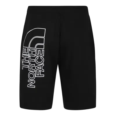 The North Face Logo Printed Drawstring Shorts In Black