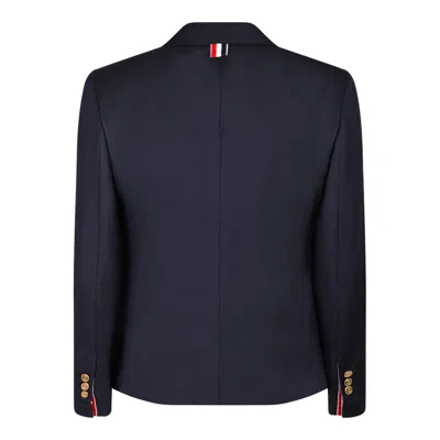 Thom Browne Blue Wool Jacket In Blue
