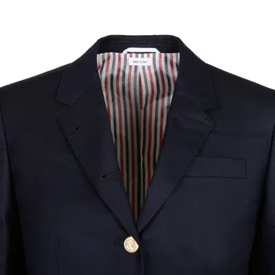 Thom Browne Blue Wool Jacket In Blue