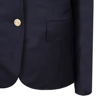 Thom Browne Blue Wool Jacket In Blue