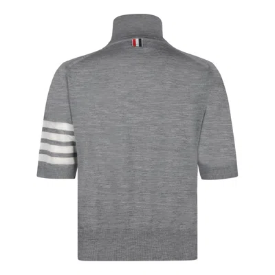 Thom Browne Grey Virgin Wool Sweaters In Gray