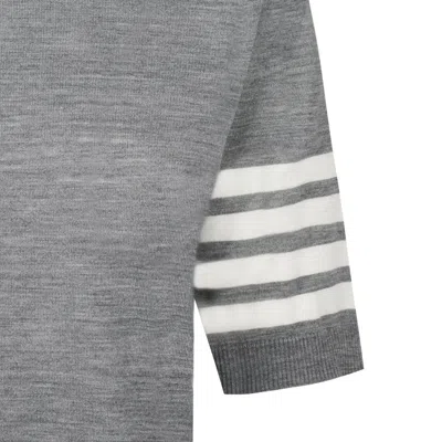 Thom Browne Grey Virgin Wool Sweaters In Gray