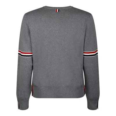 Thom Browne Lt Grey Cotton Sweaters In Gray
