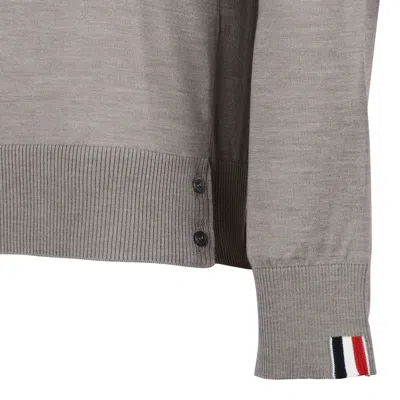 Thom Browne Med Brown Virgin Wool Sweater In Neutral