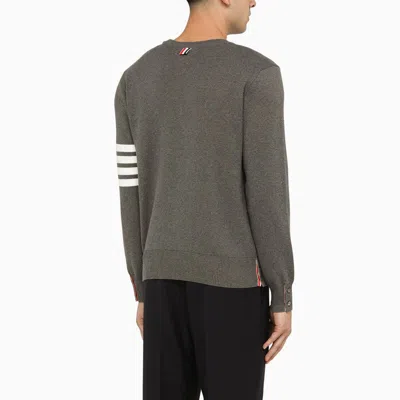 Thom Browne Med Grey Cotton Sweaters In Gray