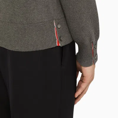 Thom Browne Med Grey Cotton Sweaters In Gray