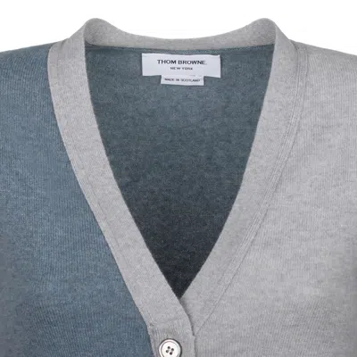 Thom Browne Pale Grey Cashmere Sweaters In Blue