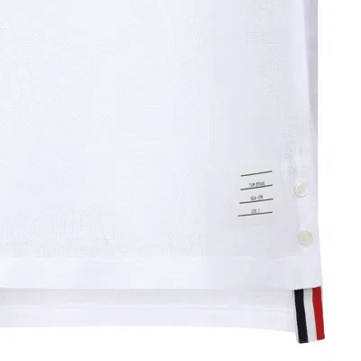 Thom Browne Tri-colour Striped Knit T-shirt In White