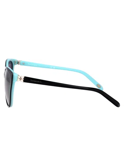 Tiffany & Co Black On Tiffany Blue Acetate Sunglasses In Black