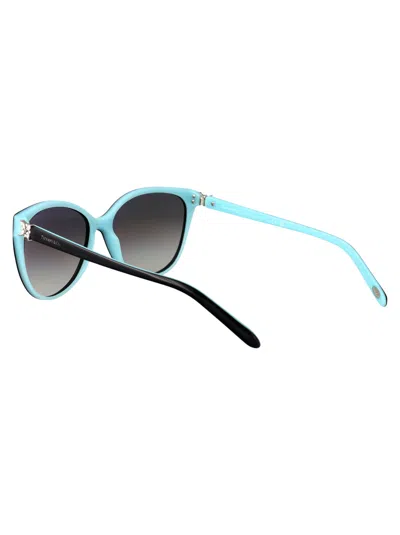Tiffany & Co Black On Tiffany Blue Acetate Sunglasses In Black