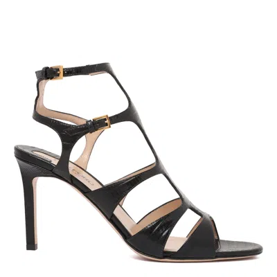 Tom Ford High Stiletto Sandals With Cut-out Straps In Black